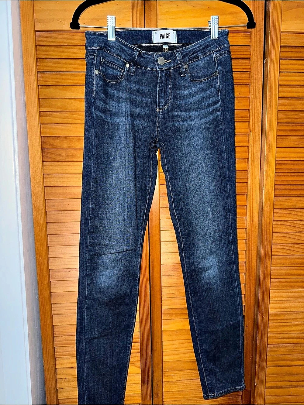 Paige Skinny Jeans in Blue Waist 25